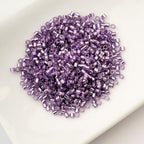 John Bead 25g Cylin Beads Purple Silver Lined 11/0 Glass Cylindrical Seed Beads for Jewelry Bracelets Necklaces Earrings Making Embroidery - color: Purple Silver Lined