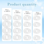 Hoop Earring Findings Stainless Steel Earrings Beading Round Earrings Open Beading Hoop for Jewelry Making DIY Crafts Art Creation (siliver (25/30/35/40mm) - color: siliver (25/30/35/40mm）