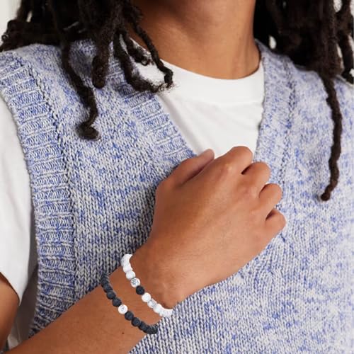 RANKEEF Tiger Eye Bracelet For Men 8MM Natural Stone Stretch Adjustable Black Crystal Beaded Bracelet for Men Women Gifts - color: 2,white,black