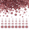 4 Strands Faceted Glass Beads Crystal 3/4/6/8mm Rondelle Transparent Glass Loose Spacer Beads for DIY Bracelet Necklace Wristband Keychain Jewelry Craft Making, Pale Violet Red - color: 3/4/6/8mm-Pale Violet Red