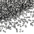 uxcell 1400Pcs Glass Bugle Beads, 1.5x1.5mm Tube Mini Loose Glass Seed Spacer Bead for DIY Earrings Necklaces Bracelets Jewelry Making (Electroplating Gray) - color: Electroplating Gray, size: 1.5x1.5mm