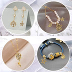 YouLuo 100Pcs Bracelet Charms for Jewelry Making Wholesale Bulk Jewelry Making Bracelets Charm KC Gold Alloy Charm Pendants and Gold Plated Enamel Charms Pendants for Bracelet Necklace - color: KC Gold