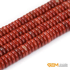 GEM-Inside 2x6mm Natural Red Jasper Gemstone Heishi Disc Rondelle Spacer Beads for Jewelry Making Full 15" Strand Energy Stone Healing Power Crystal - color: Red Jasper