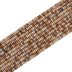 BEADIA Natural Brown Picture Disk Stone Beads 4x2mm 160pcs Rondelle Loose Semi Gemstone Beads for Jewelry Making Design - color: Brown Picture