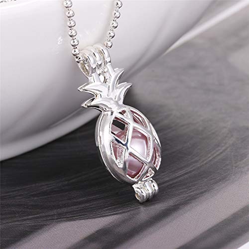 Mixed Pearl Cage Locket Pendants Set, Essential Oil Diffuser DIY Necklace Bracelet Jewelry Making Craft, Bulk Beads Aromatherapy Diffuser Charms Gifts for Women Girls - color: Random 30pcs Silver