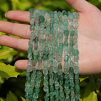 Natural Stone Beads 6-8mm Green Strawberry Quartz Oval Irregular Freeform Tumbled Loose Gemstone Beads for Jewelry Making 15 Inch Strand 50-55 Pcs - color: Green Strawberry-1 strand15”-approx. 55 beads