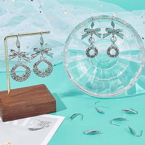 SUNNYCLUE 1 Box 80Pcs Earring Hooks Stainless Steel Earring Findings Earring Hook with Loops Ear Wires Wide Fish Hooks French Earring Hooks for Pierced Ears Jewelry Making Supplies Hypoallergenic - color: 80pcs Stainless Steel Drop Shaped Earring Hooks