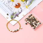 Sureio 114 Pcs Alloy Alphabet Letter Beads 8 mm Flat Round with Letter A-Z Plated Metal Initial Loose Spacer Beads for DIY Bracelet Necklace Earring Jewelry Craft Making(Black, Gold) - color: Black, Gold