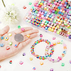 500 Pieces Polymer Clay Beads for DIY Jewelry Making, 24 Style Cute Clay Bead Animal Beads Flower Football Sports Beads Charms for Bracelets Necklace Crafts Kits for Adults Women