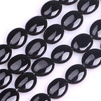JOE FOREMAN 8x10mm Black Agate Semi Precious Gemstone Oval Loose Beads for Jewelry Making DIY Handmade Craft Supplies 15" - color: 8x10mm/oval black agate
