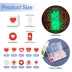 Beadthoven 200pcs Valentine's Day Heart Acrylic Beads - 7mm Flat Round Disc Red Heart Shaped Beads Spacers Bulk for Jewelry Making - color: Red