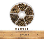 Beadthoven 360pcs 6 Style Antique Bronze Mixed Style Spacer Beads Tibetan Alloy Tube Round Barrel Column Metal Spacers for Jewelry Necklace Bracelet Making - color: Antique Bronze-Barrel-6styles
