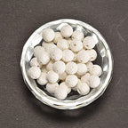6mm White Lava Round Chakra Beads Natural Gematone Loose Beads for Jewelry Making DIY 1 Strand 15" - color: White Lava, size: 6mm
