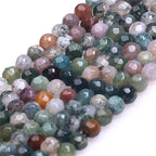 Indian Agate Beads for Jewelry Making Natural Gemstone Semi Precious 4mm Round Faceted 15" JOE FOREMAN - color: 4mm/faceted indian agate