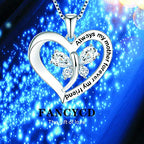 Forever Connected Mother & Son Necklace – Heart Pendant Gift for Mom, Sterling Silver Jewelry for Mother's Day or Birthday - style: Mom H