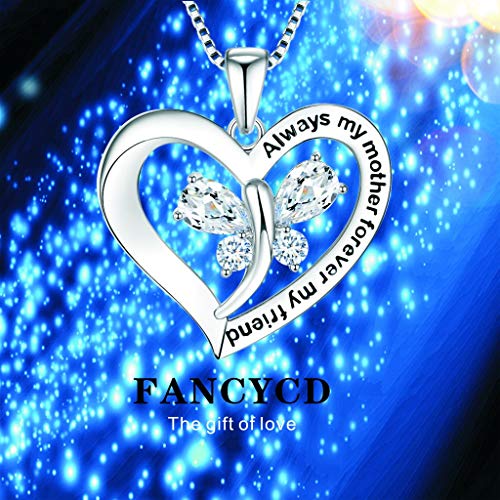 Forever Connected Mother & Son Necklace – Heart Pendant Gift for Mom, Sterling Silver Jewelry for Mother's Day or Birthday - style: Mom H