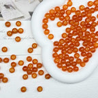 200pcs Glass Beads, 8mm Glass Beads for Barcelet and Jewelry Making DIY Crafts (Orange) - color: Orange