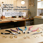 4Pcs Jewelry Making Pliers Set, Including Needle Nose Pliers, Round Nose Plier and Wire Cutters, Versatile Jewelry Tools for Repair, Wire Wrapping, Beading and Various Crafts