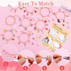 Wurosi 413 Pieces Gold Paperclip Charm Bracelet Making Kit, Including Paperclip Chain Bracelets, Charms, Jump Rings, Gift Bags, Pliers for Crafts Beginner Supplies Gift - color: 413 Pcs Gold Bracelet