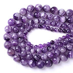 120PCS 6MM Purple Amethyst Dream Lace Beads Natural Quartz Crystal Stone Loose Beads for Jewelry Making DIY Bracelet Grade A+ - color: Purple Dream Lace Amethysts, size: 6mm (2 strands)