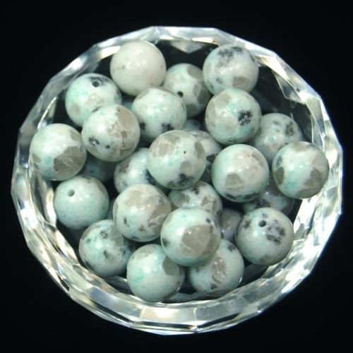 AD Beads Natural Gemstone Round Spacer Loose Beads (6mm 100pcs, Lotus Jasper) - color: Lotus Jasper, size: 6mm 100pcs
