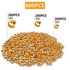 Aylifu 600pcs 3mm/4mm/5mm Gold Crimp Bead Knot Covers Half Round Open Covers for DIY Crafts Jewelry Making - color: Gold(0.12/0.15/0.19inch)