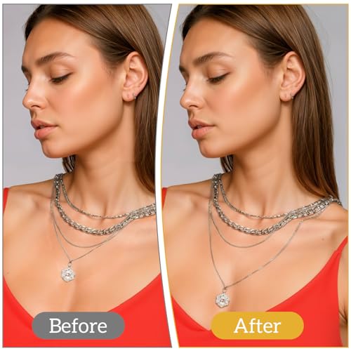 100 PCS Extender Chain for Jewelry Making Silver Necklace Extenders Removable Bracelet Extender Chains Extension Tails for Necklace Bracelet Anklets Key Chain - color: Silver