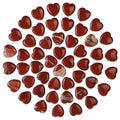 Gerrii 50 Pcs Heart Healing Stone Bulk Quartz Heart Inspirational Stones Gift for Women Love Pocket Polished Natural Energy Balancing Meditation 0.8 Inch(Red) - color: Red