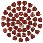 Gerrii 50 Pcs Heart Healing Stone Bulk Quartz Heart Inspirational Stones Gift for Women Love Pocket Polished Natural Energy Balancing Meditation 0.8 Inch(Red) - color: Red