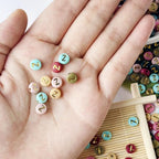 200PCS Letter Beads,4x7mm Colorful Round Acrylic Alphabet Beads Letter Z Beads with Letters for Bracelet Making Necklace Keychain Jewelry DIY (Letter Z) - color: Letter Z