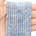 BONNY BOXX 150PCs Natural Aquamarine Spacer Beads, Loose Semi Precious Flat Round Gemstone Heishi Disc Stone Beads for Beading Jewelry Making 4mm*2mm - color: Aquamarine, size: 4MM*2MM
