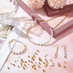 BENECREAT 80pcs 4 Sizes 18K Gold Plated Spacer Beads Round Metal Beads for Necklaces, Bracelets and DIY Jewelry Making - color: Round grooved-4 Sizes