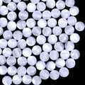 120PCS 8MM White Resin Round Beads with Holes Imitation Cat Eye Transparent Clear Shiny Smooth Spacer Looses Cats Eyes Bead Bulk for Jewelry Making Necklace Bracelet DIY Craft Supplies - color: White