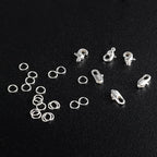 925 Sterling Silver Lobster Claw Clasps Set, Lobster Connector Clasp Closures with Open Jump Rings for Necklace Bracelet DIY Jewelry Finding Supplies (26pcs) - color: 26PcsA