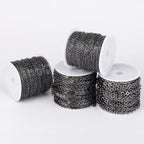66 Feet Gunmetal Stainless Steel Cable Chains Bulk, 2mm 304 Stainless Steel Black Flat Cable Links Chain Roll Spool for Jewelry Making DIY Craft - color: Black, size: 2.0mm width