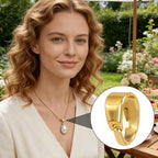 30 Pcs Necklace Pendant Clasp, Metal Charm Clasp Pinch Bails for Pendants with Groove Design, Snap On Jewelry Clasps Connectors Pendant Bails for Jewelry Making Bracelets - 3.9x6mm, Gold