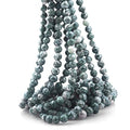 8mm Natural Green Jasper Stone Round Loose Stone Beads for Jewelry Making DIY Crafts Design 1 Strand 15" APPR.43-45pcs - color: Green Jasper, size: 8mm