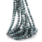 8mm Natural Green Jasper Stone Round Loose Stone Beads for Jewelry Making DIY Crafts Design 1 Strand 15" APPR.43-45pcs - color: Green Jasper, size: 8mm