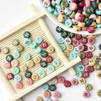 200PCS Round Letter Beads,4x7mm Color Acrylic Alphabet Beads Letter N Beads with Letters for Bracelet Making Necklace Keychain Jewelry DIY (Letter N) - color: Letter N