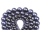 Bymitel 90 pcs Genuine Real Round Loose Stone Beads Gemstone Spacers for Charm DIY Jewelry Making 15.5" per Strand 4mm (Blue Sandstone, 4mm) - color: Blue Sandstone, size: 4mm
