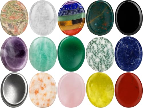 Bulk Pack of 11 Selenite Worry Stones – Polished Palm & Thumb Crystals for Clarity, Energy Cleansing & Pocket Meditation Gift Set - color: 11 Pcs Set