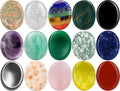 Bulk Pack of 11 Selenite Worry Stones – Polished Palm & Thumb Crystals for Clarity, Energy Cleansing & Pocket Meditation Gift Set - color: 11 Pcs Set