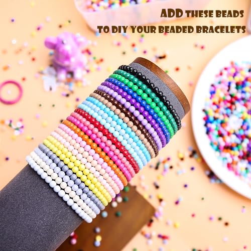 BONNY BOXX 2000PCs 4MM Smooth Black Acrylic Round Beads, Plastic Resin Bubblegum Balls Chunky Gumball Beads for Necklace and Bracelet Making, Crafting Supplies - color: Smooth Black, size: 4MM