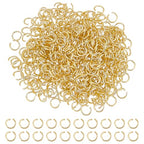 2000Pcs Gold Open Jump Rings, 3mm 18K Gold Plated Jump Rings Stainless Steel Bulk Small Connecting Jewelry Connectors for Jewelry Making Supplies Bracelet Earrings Repair - color: Gold