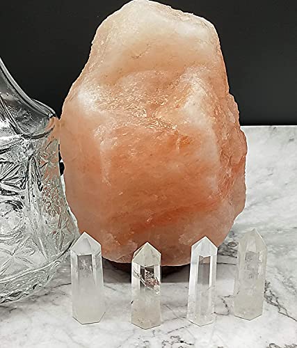 Luckeeper Healing Crystal Wands 2" Clear Quartz Crystal Obelisk | Polished 6 Faceted Reiki Chakra Meditation Therapy - size: 2" tall