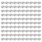 PATIKIL 100Pcs Stainless Steel Saucer Beads 2mm Hole Small Saucer Spacer Beads for DIY Jewelry Making Bracelets Necklaces Crafts, Silver - size: 2 x 6 x 2mm (L x W x H)