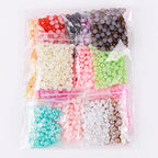 2500pcs 6mm Half Round Pearl Beads Mixed 15 Colors Cabochon Flatback Gem DIY Scrapbooking Shoes Phone Nail Art Making Crafts Material - size: 6mm 2500pcs
