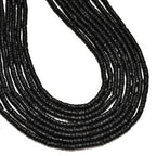 145 Pcs 2x4mm Natural Black Volcanic Lava Rock Stone Bead Heishi Disc Beads for Bracelets Jewelry Making Crafts - color: Black Volcanic Lava Rock Stone, size: 2x4mm