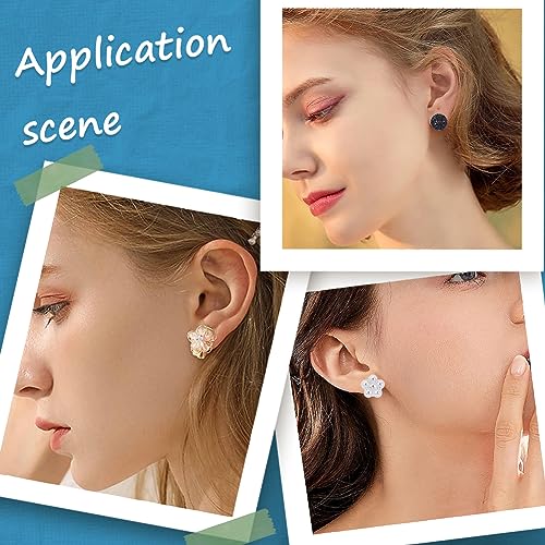 SUNNYCLUE 1 Box 80Pcs Clip on Earring Findings Flat Back Earring Clips 304 Stainless Steel Clip on Earring Converter Non Pierced Earring Components for Jewelry Making Accessories DIY Dangle Earrings - color: 80pcs Stainless Steel Clip on Earring Findings