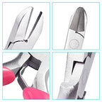 SPEEDWOX Mini Diagonal Pliers, 3" Wire Cutters Small with Pink PVC Handle, Jewelry Pliers for Beading Jewelry Making DIY Craft Hobby Supplies - style: 3" Diagonal Pliers